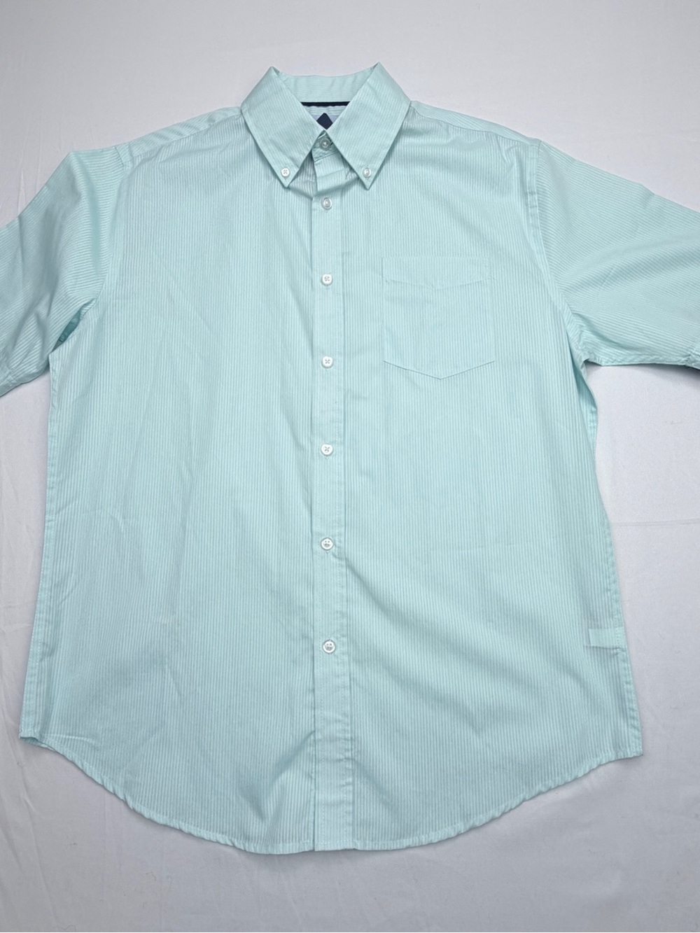croft & barrow Mint Green Short Sleeve Button-Down Shirt